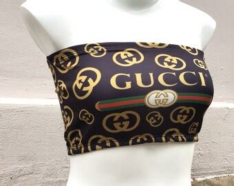 reworked gucci tube top|More.